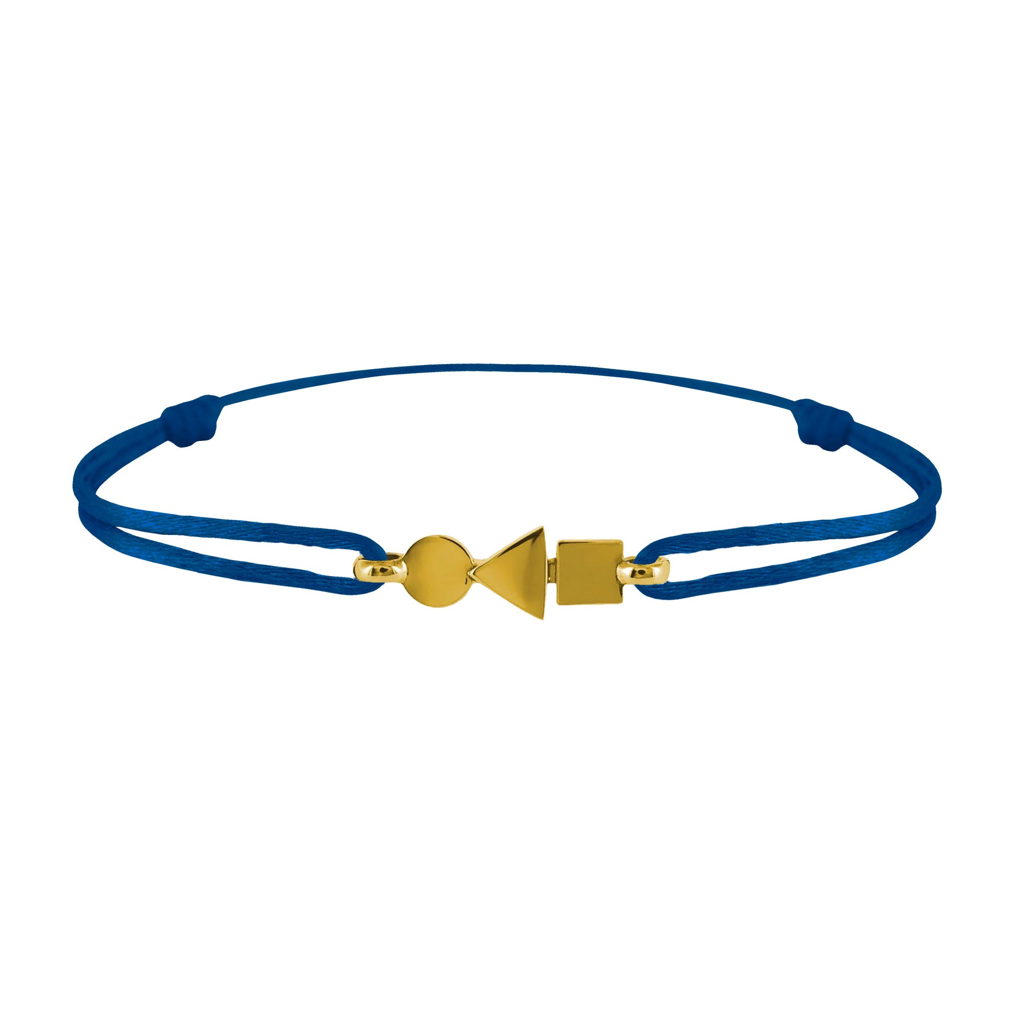 Bracelet Trilogie plein en or Tournaire