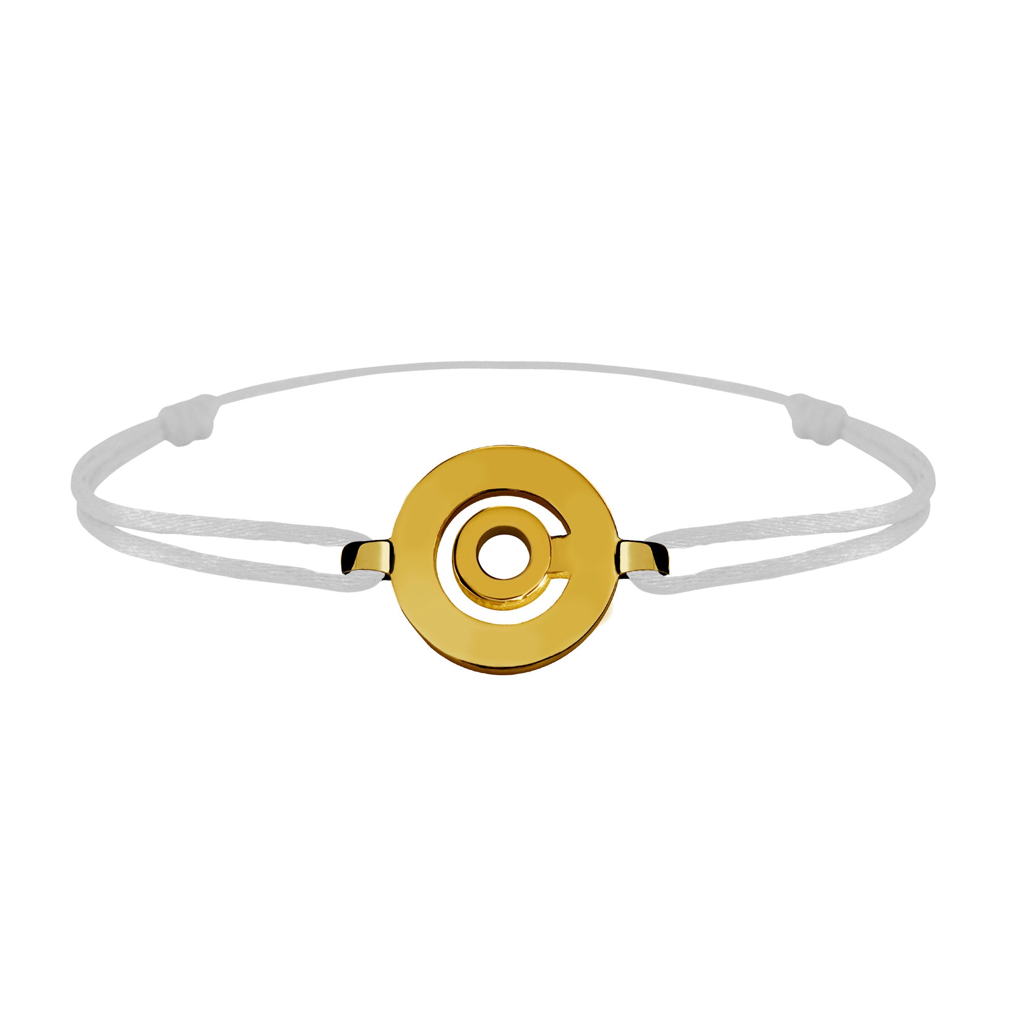 Bracelet Tournaire signe labyrinth round gold