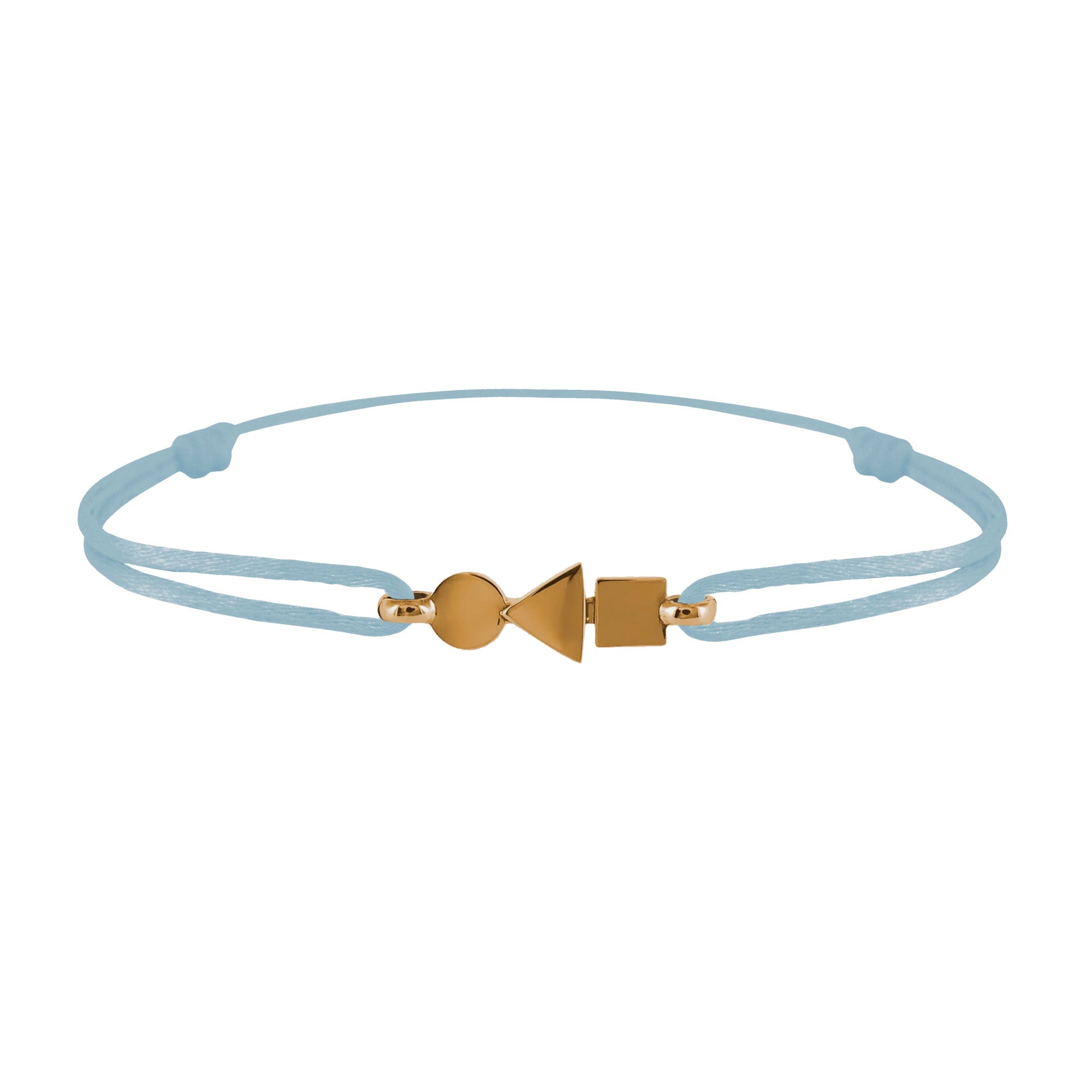 Bracelet Trilogie plein en or Tournaire