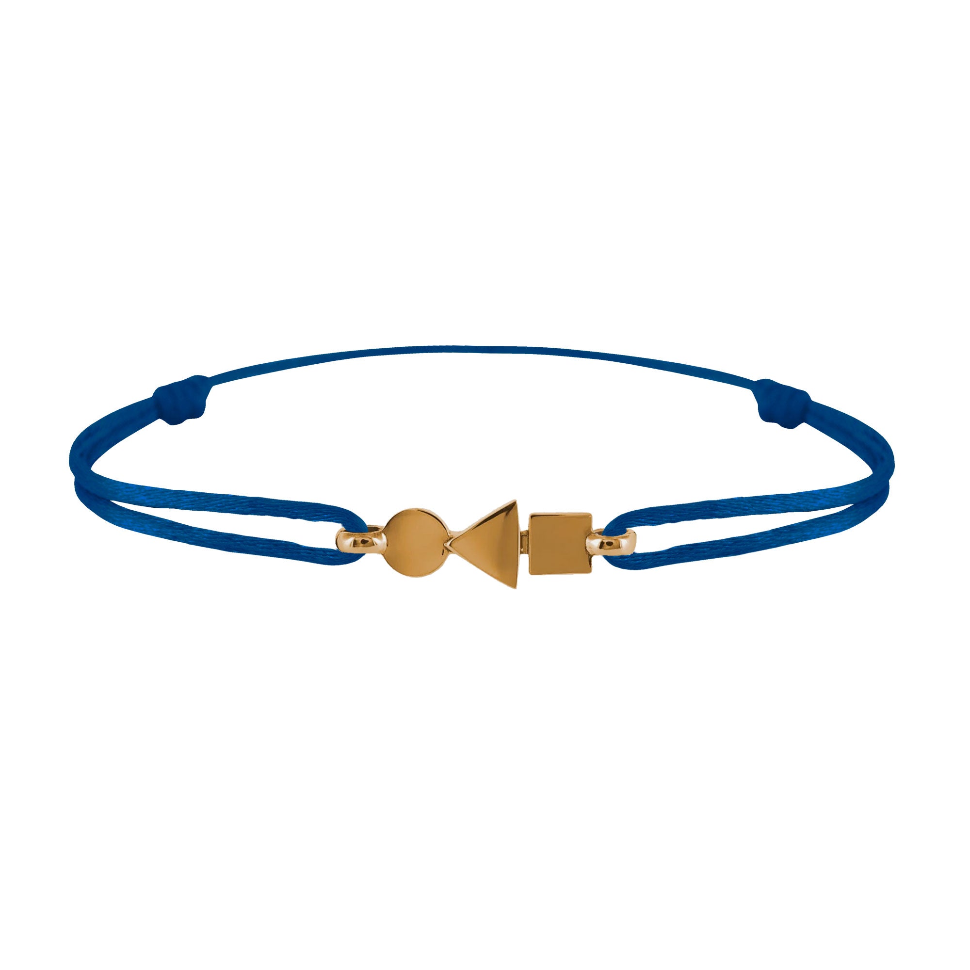 Bracelet Trilogie plein en or Tournaire