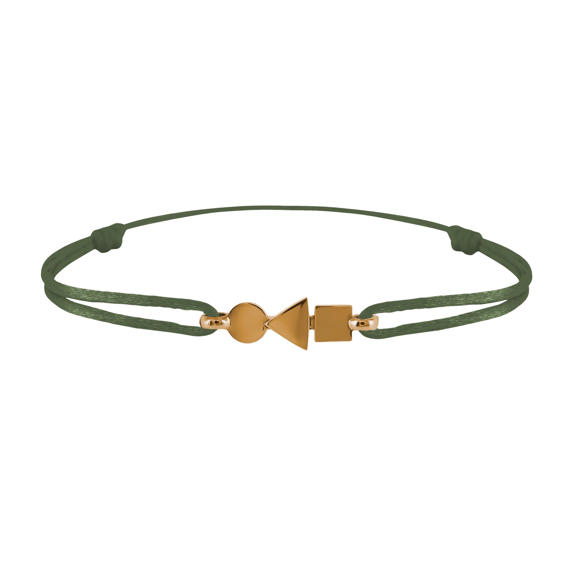 Bracelet Trilogie plein en or Tournaire