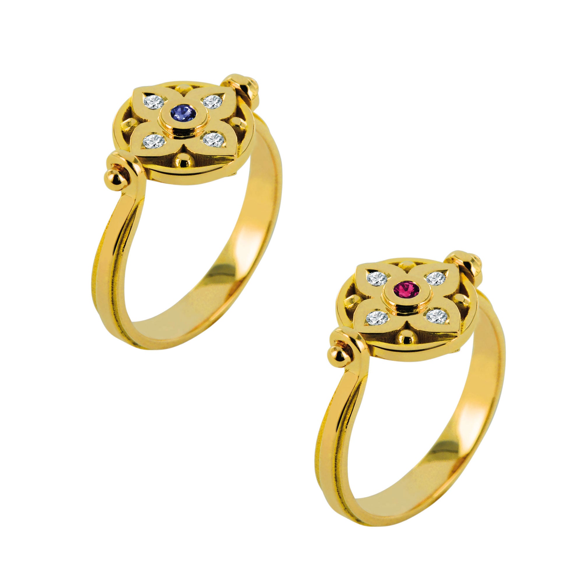 Vice-Versa ring in N°2 gold, customizable