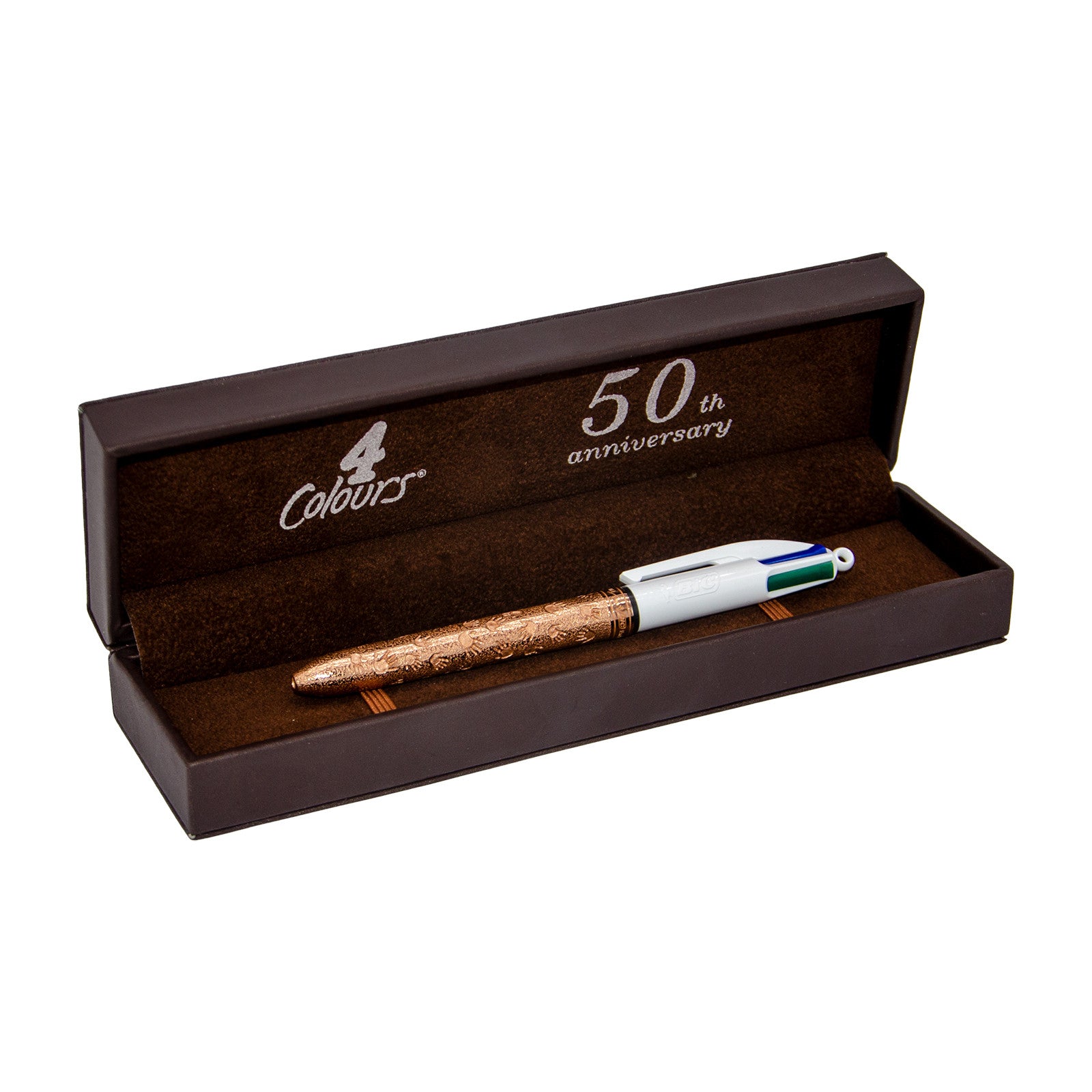 BIC 4 Couleurs "50 ans" empreintes rose