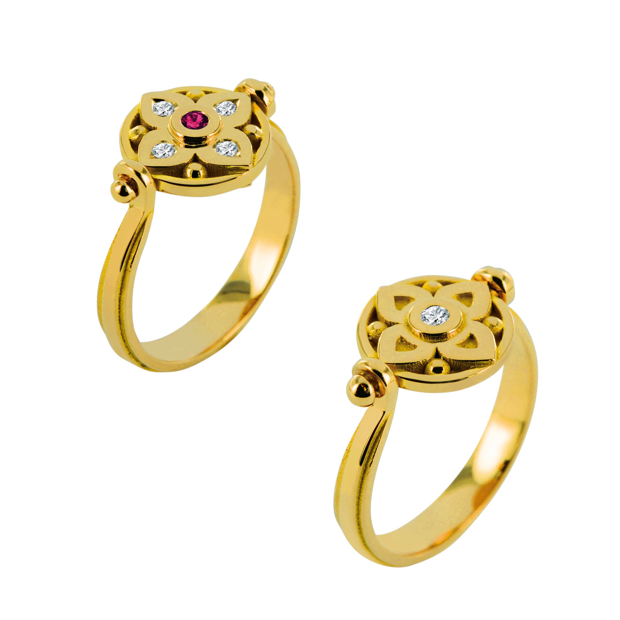 Vice-Versa ring in N°2 gold, customizable
