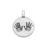 Silver handprint medal