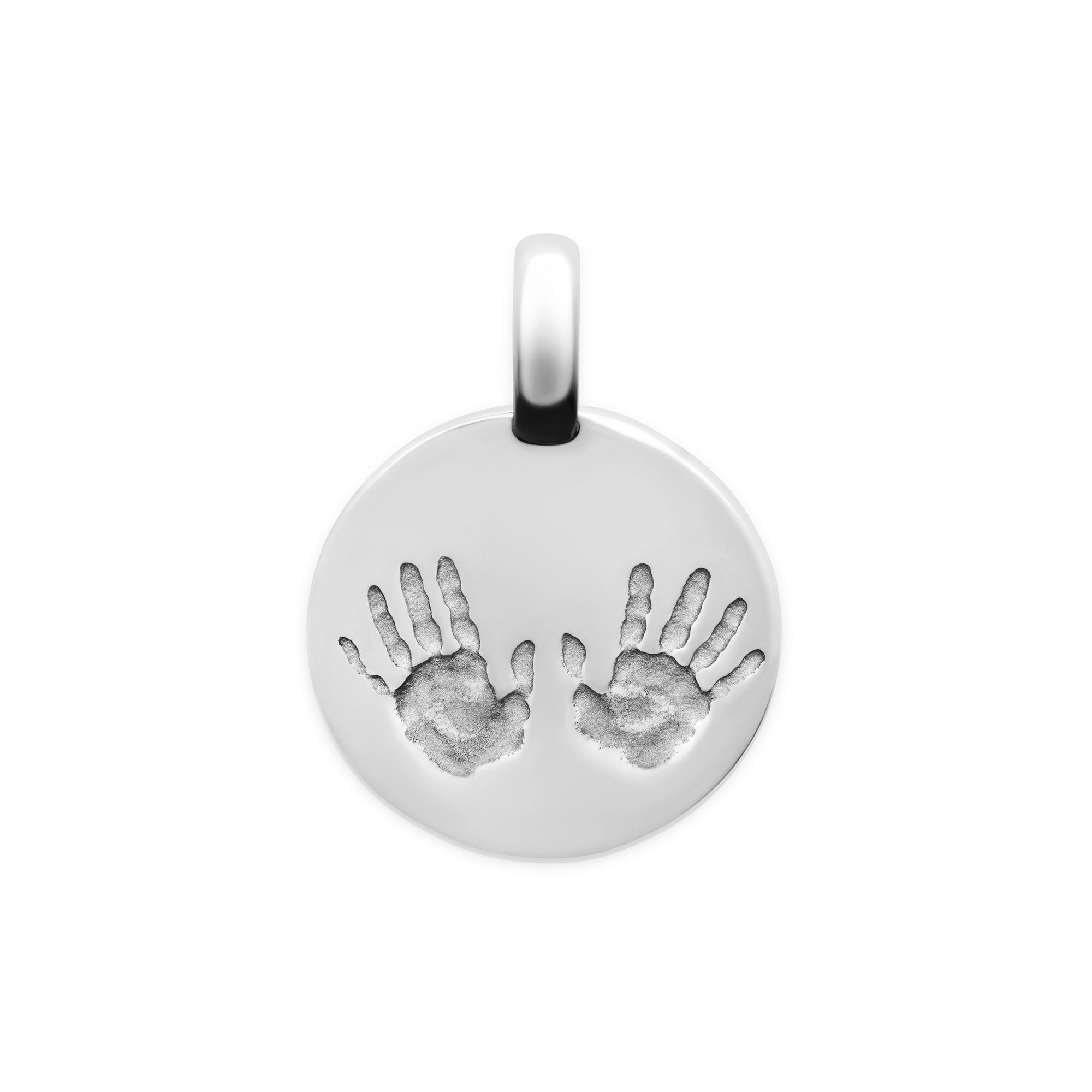 Médaille empreintes mains en or petit modèle