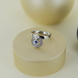 Bague Kairos en or blanc, saphir, diamant