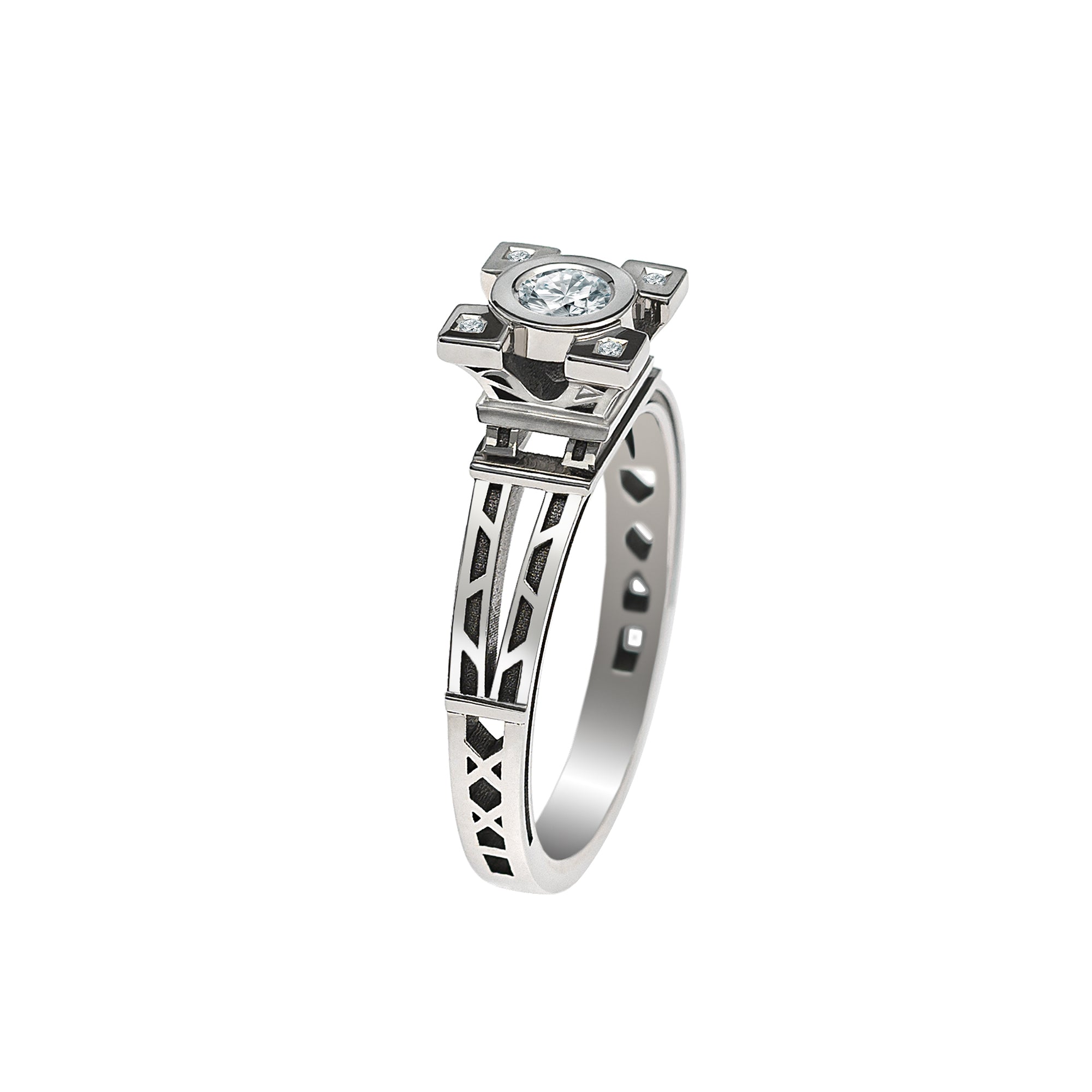 Bague French Kiss tour Eiffel diamants en or