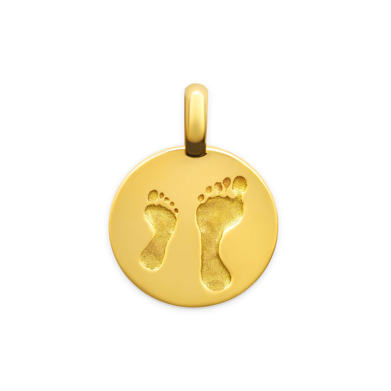 Médaille accompagnement pieds en or petit modèle
