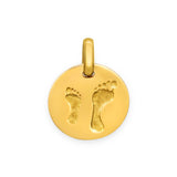 Médaille accompagnement pieds or grand modèle