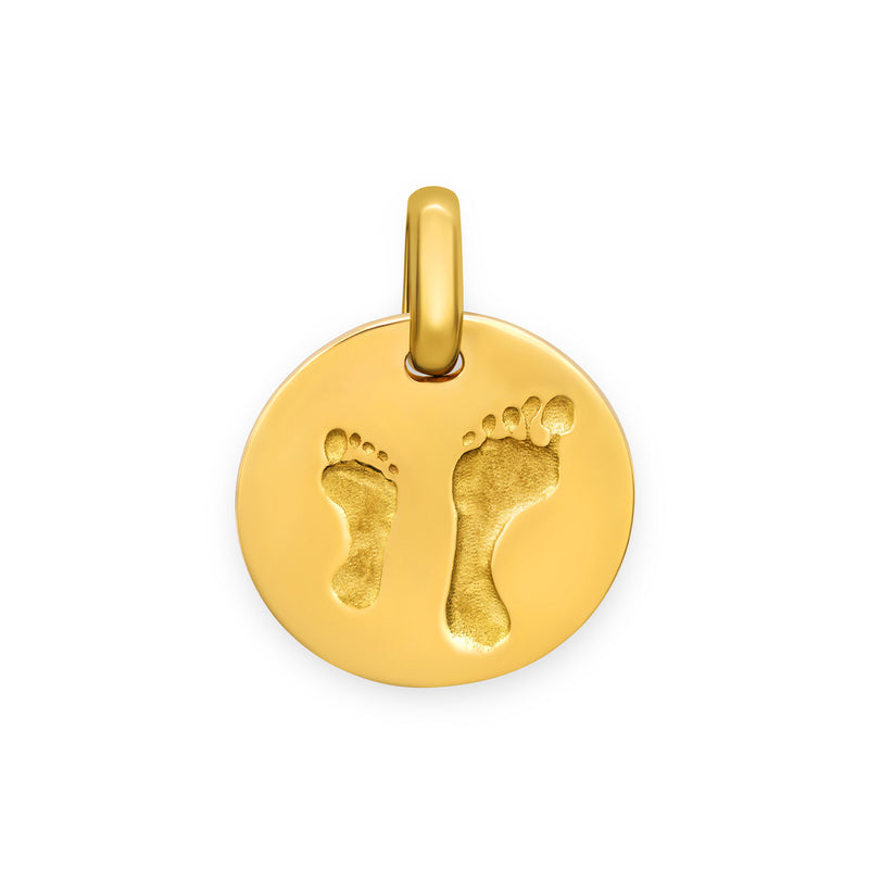 Médaille accompagnement pieds or grand modèle
