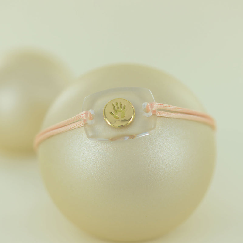 Bracelet lien émotion empreinte en or jaune