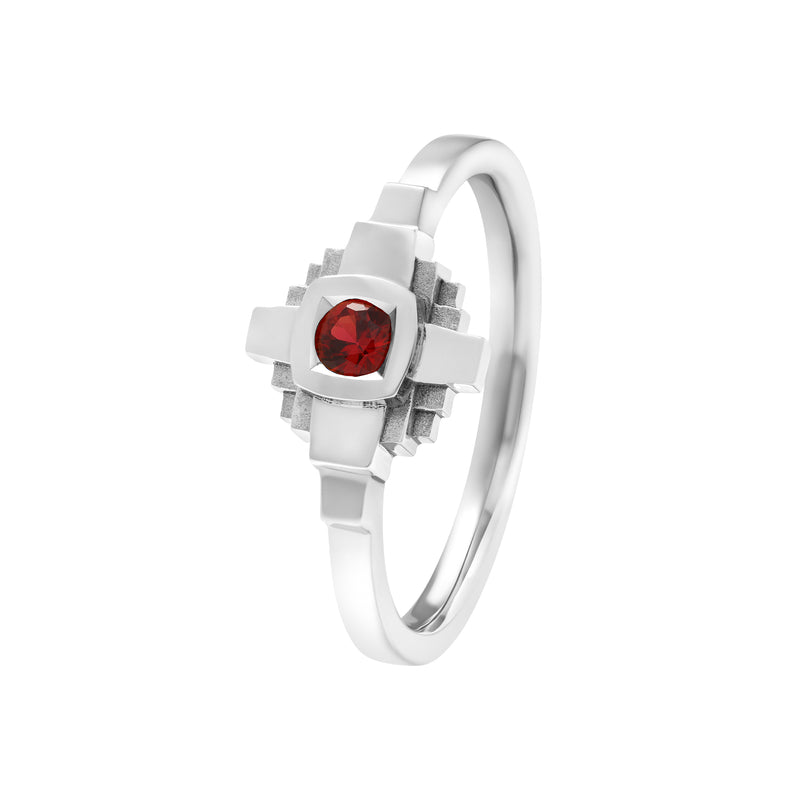Bague Esther Saphir rouge 3 mm