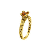 Bague French Kiss en or et Citrine orange 5 mm