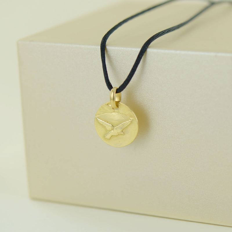 Médaille colombe en or jaune