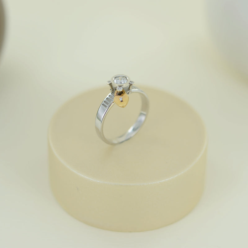 Solitaire Lock&Love en or