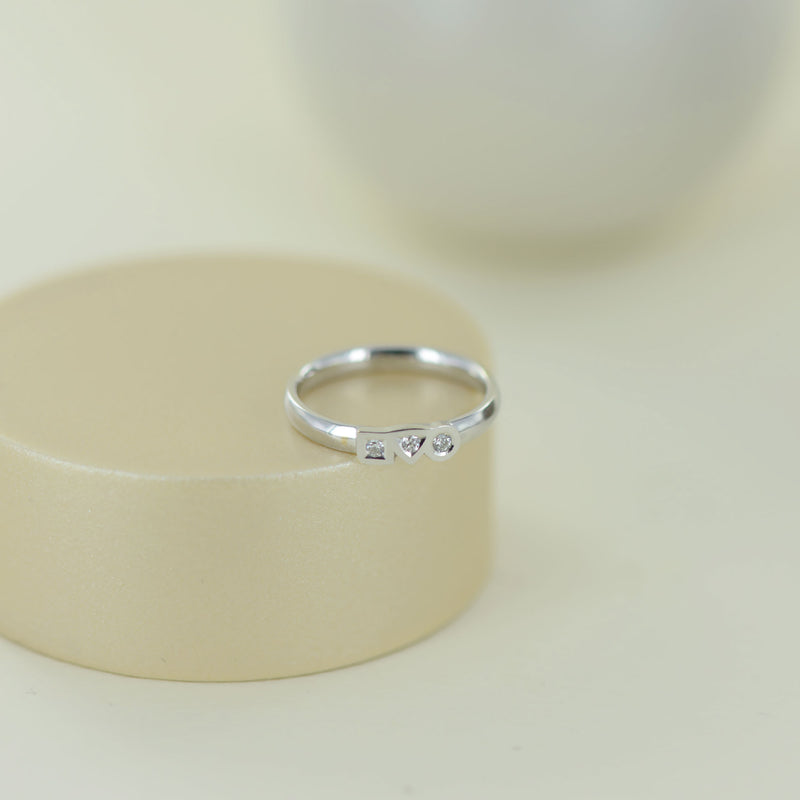 Bague pure alchimie en or blanc
