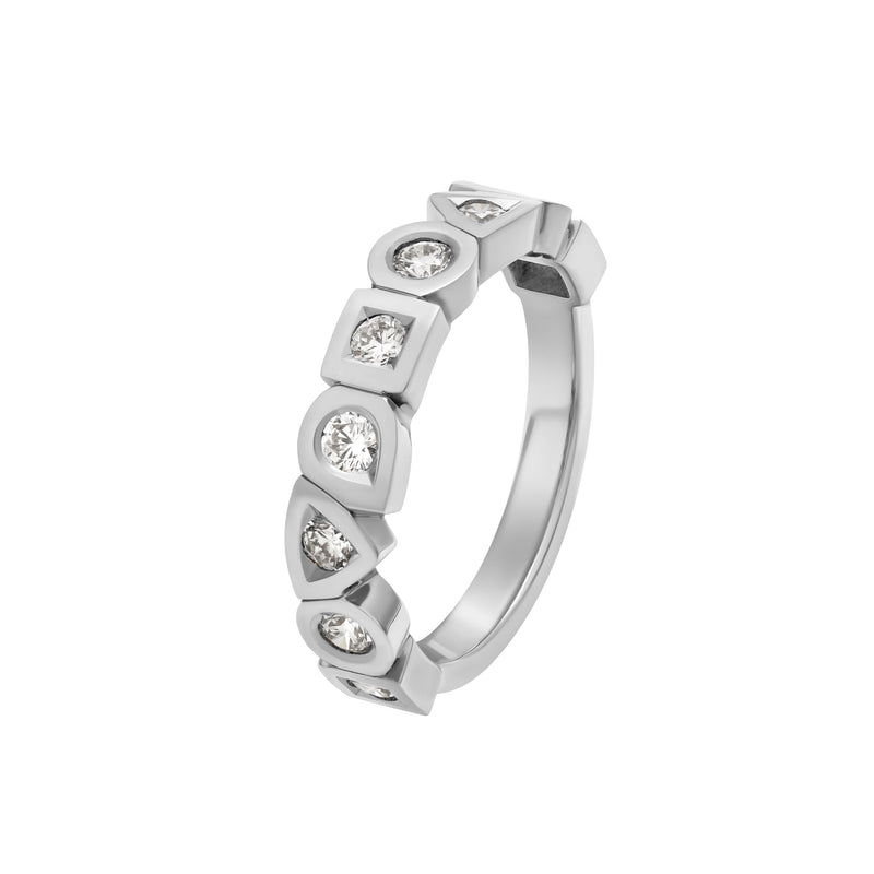 Alliance Alchimie small avec 9 diamants en or
