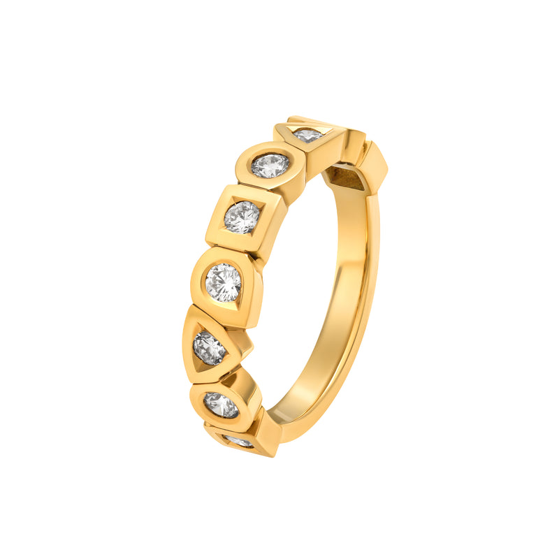 Alliance Alchimie small avec 9 diamants en or