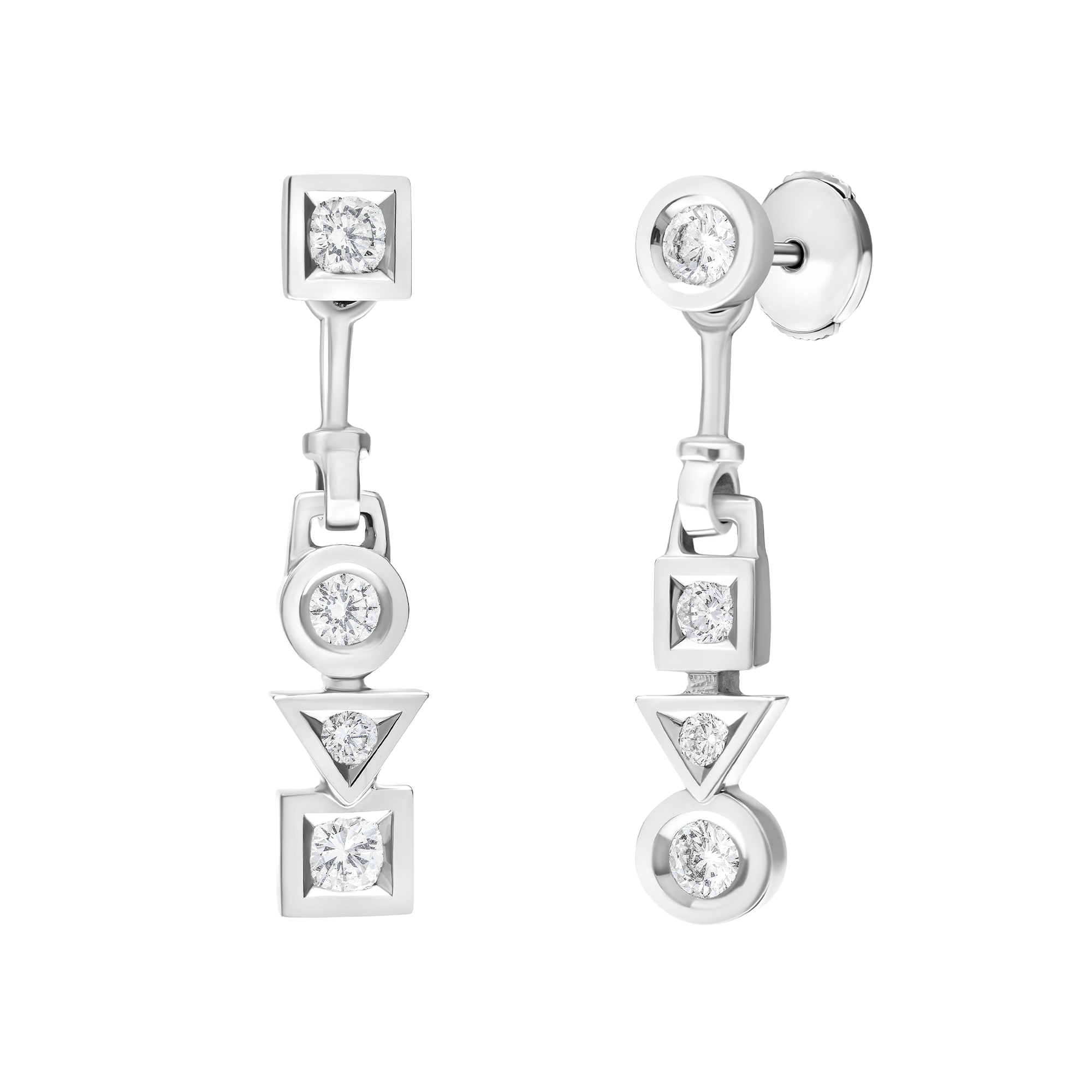 Boucles d'oreilles Trilogie Diamants