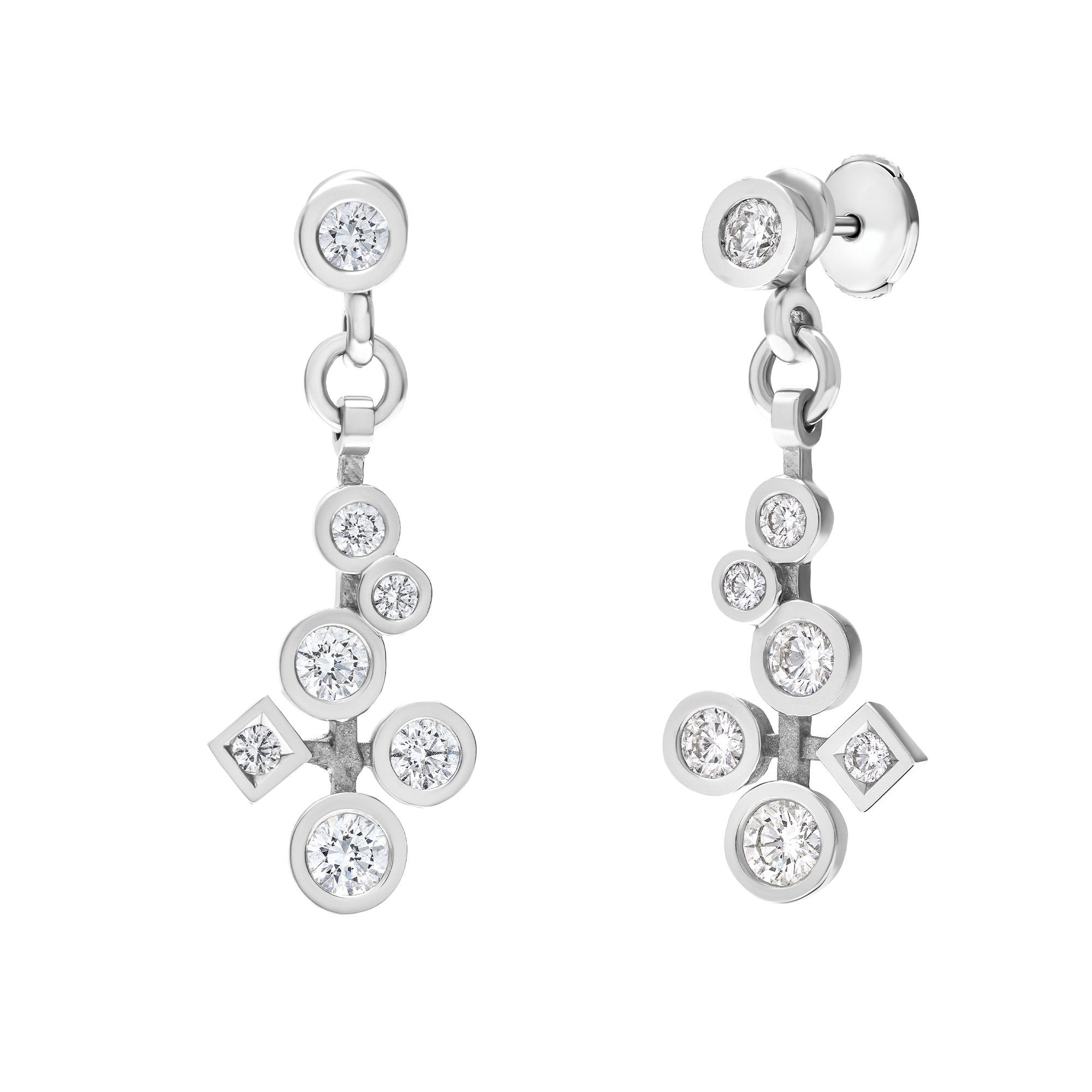 Boucles d'oreilles Cascade Diamants