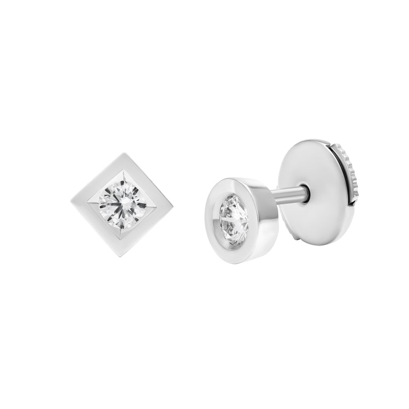 Boucles d'oreilles Alchimie Rond Carré N°2