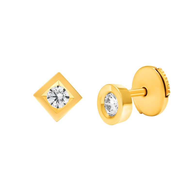 Boucles d'oreilles Alchimie Rond Carré N°2