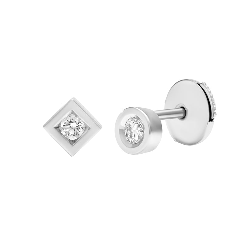 Earrings Alchimie round  square  N°1