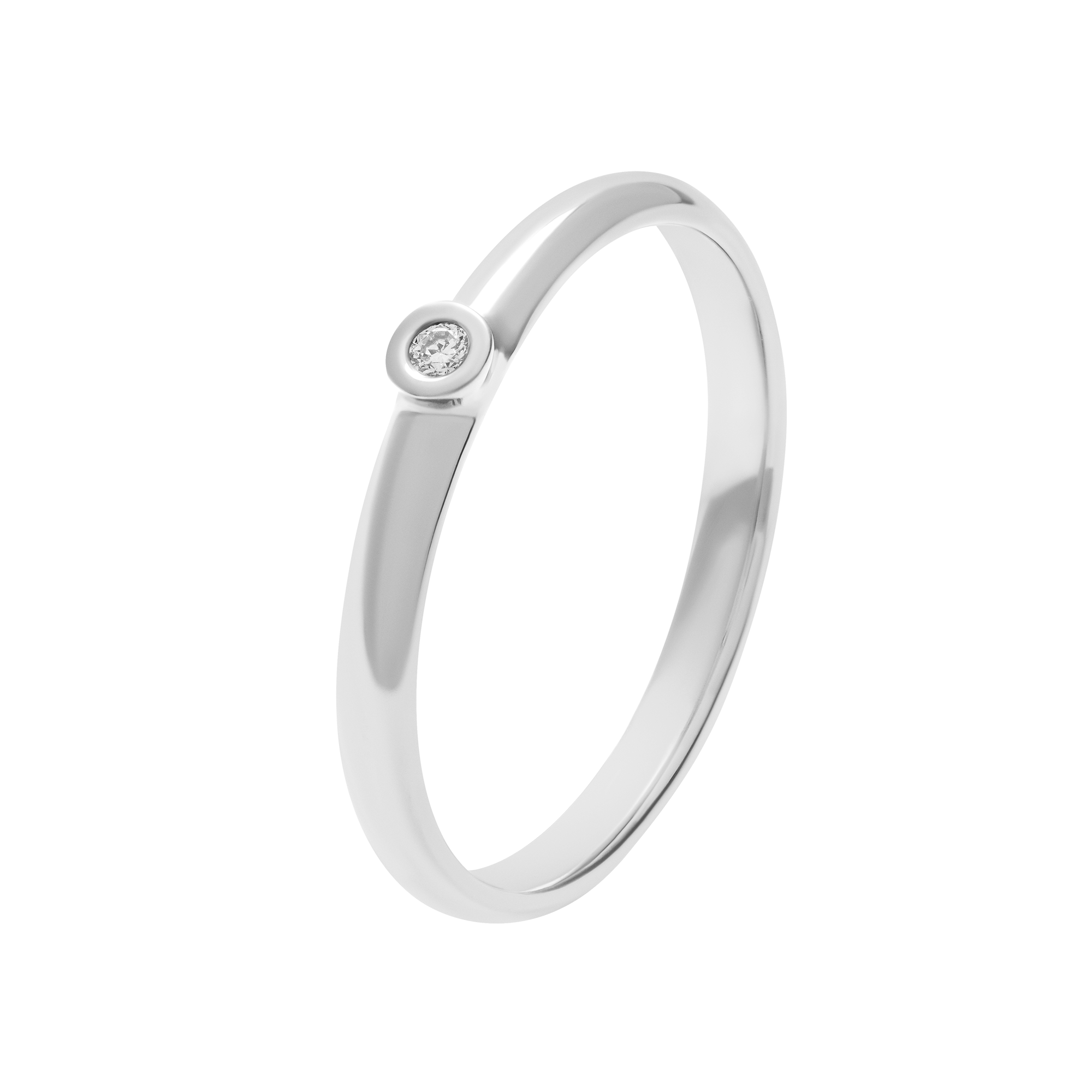 Bague Solitaire Alchimie rond en diamant et en or