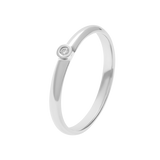 Solitaire Alchimie round  diamond and gold ring
