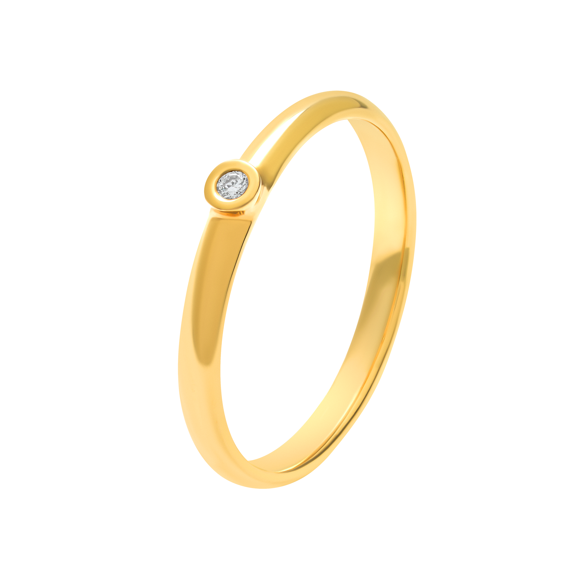 Bague Solitaire Alchimie rond en diamant et en or