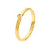 Solitaire Alchimie round  diamond and gold ring