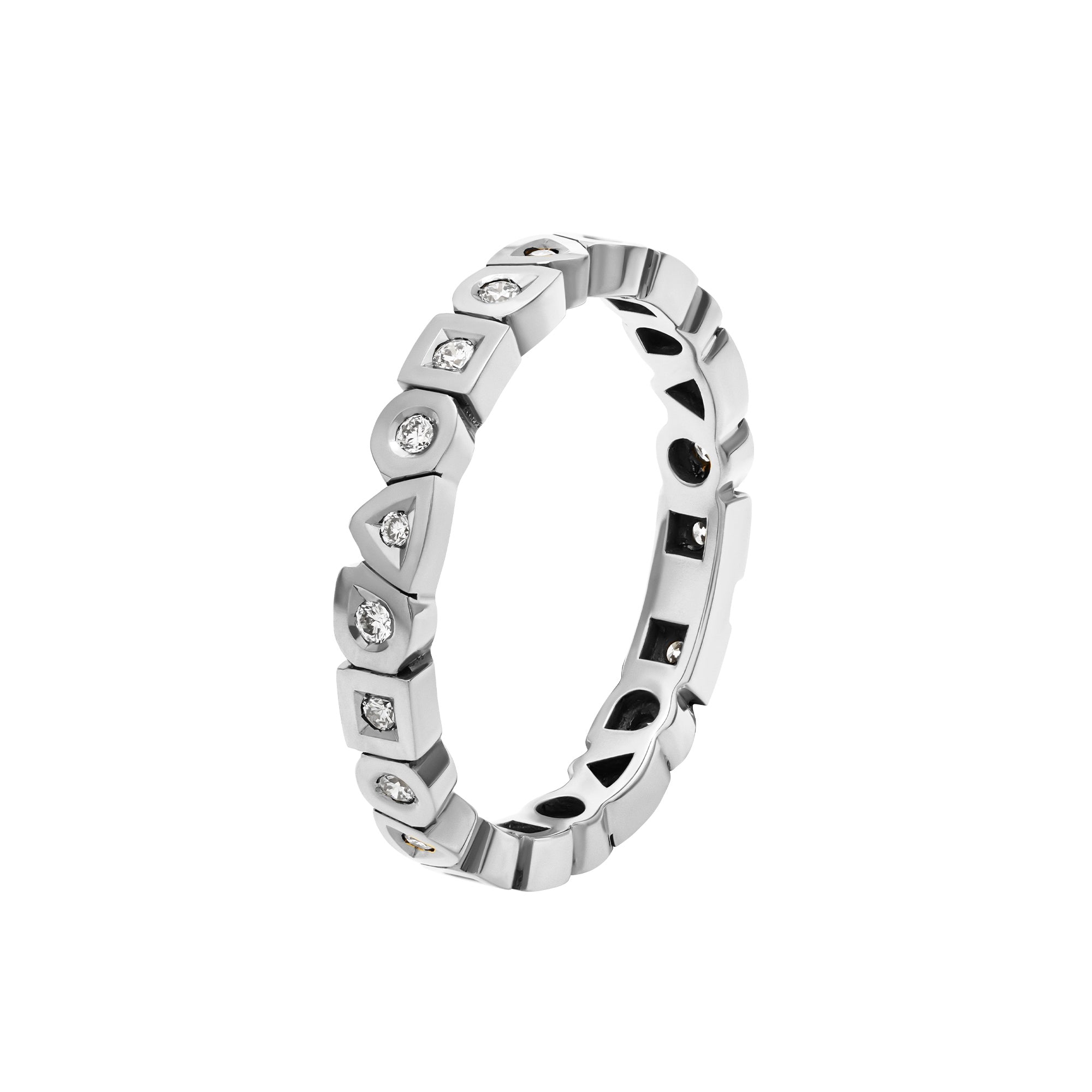 Bague alliance alchimie extra small avec diamants en or