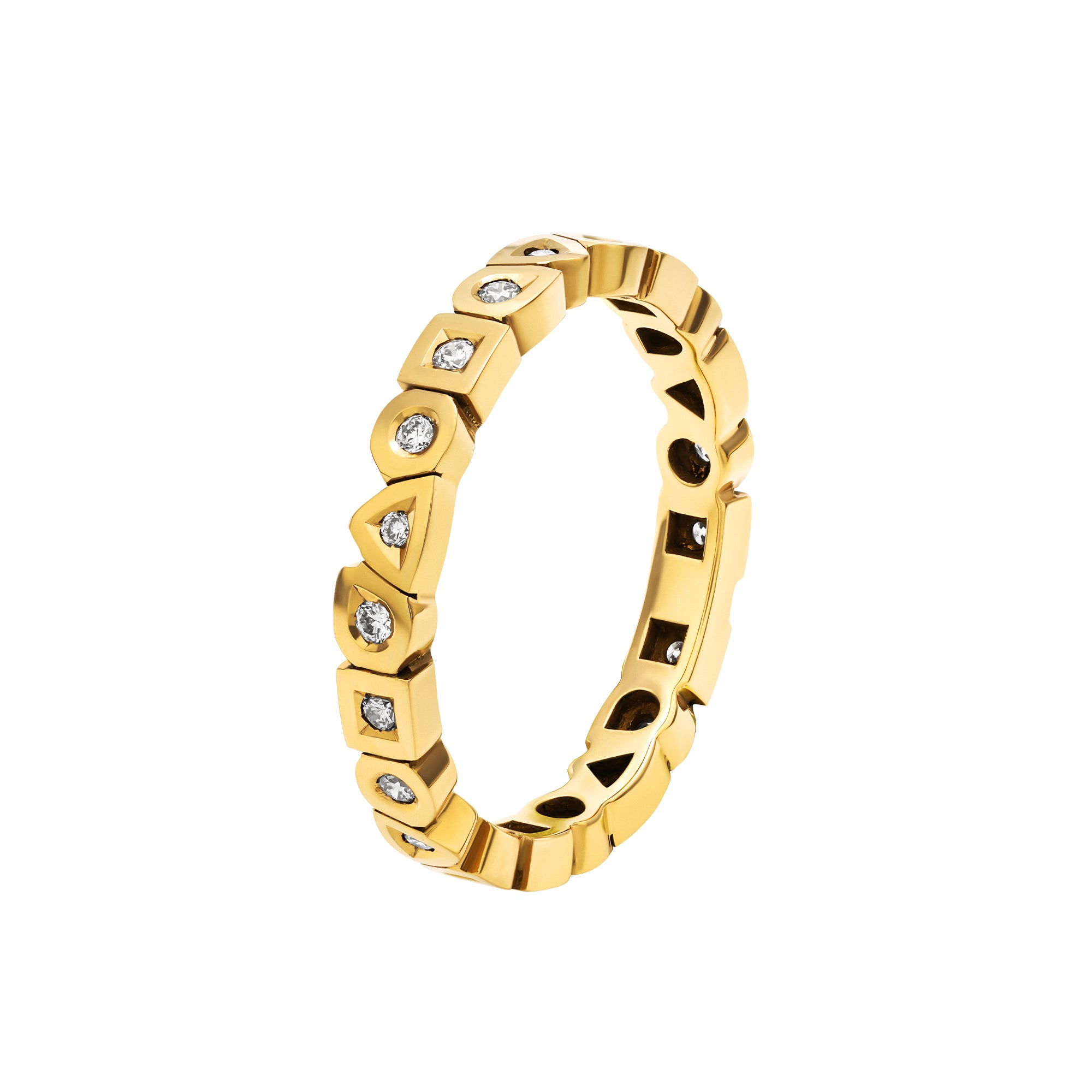 Bague alliance alchimie extra small avec diamants en or
