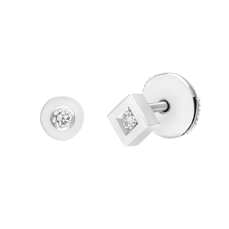 Boucles d'oreilles Alchimie Rond Carré N°0