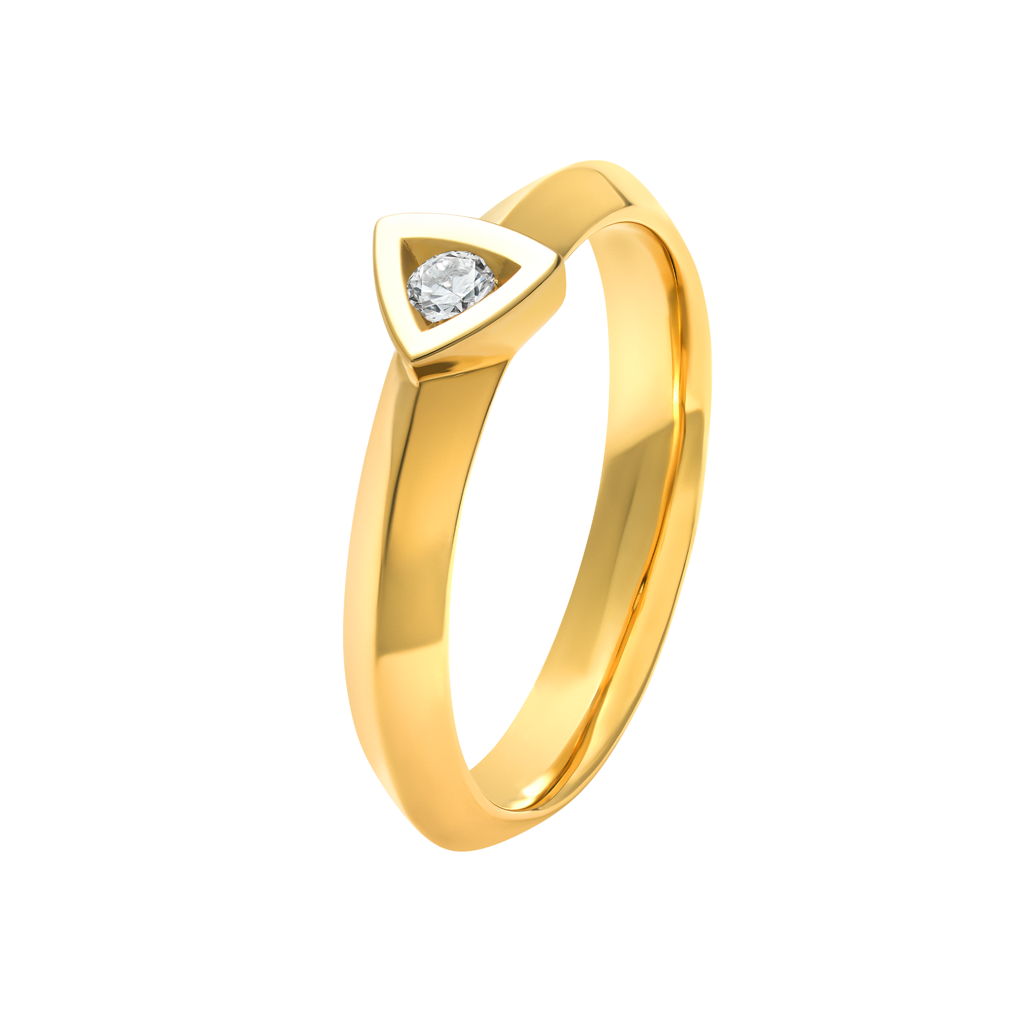 Bague Solitaire Alchimie triangle en or diamant 0,07 ct
