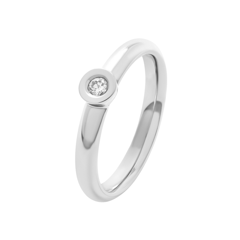 Bague Solitaire Alchimie rond en or diamant 0,07 ct