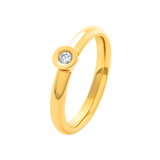 Bague Solitaire Alchimie rond en or diamant 0,07 ct