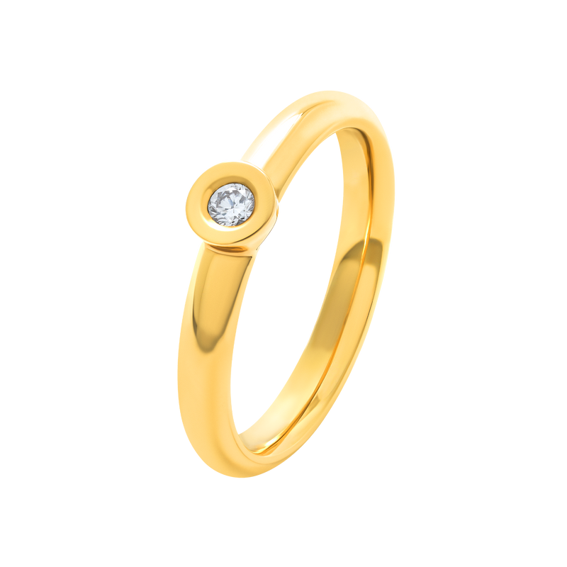 Bague Solitaire Alchimie rond en or diamant 0,07 ct
