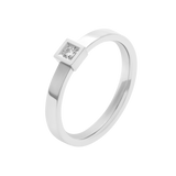 Bague Solitaire Alchimie carré en or diamant 0,07 ct