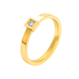 Bague Solitaire Alchimie carré en or diamant 0,07 ct