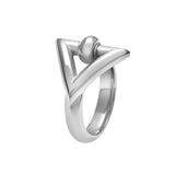 Bague Triangle Trilogie Alchimie Argent
