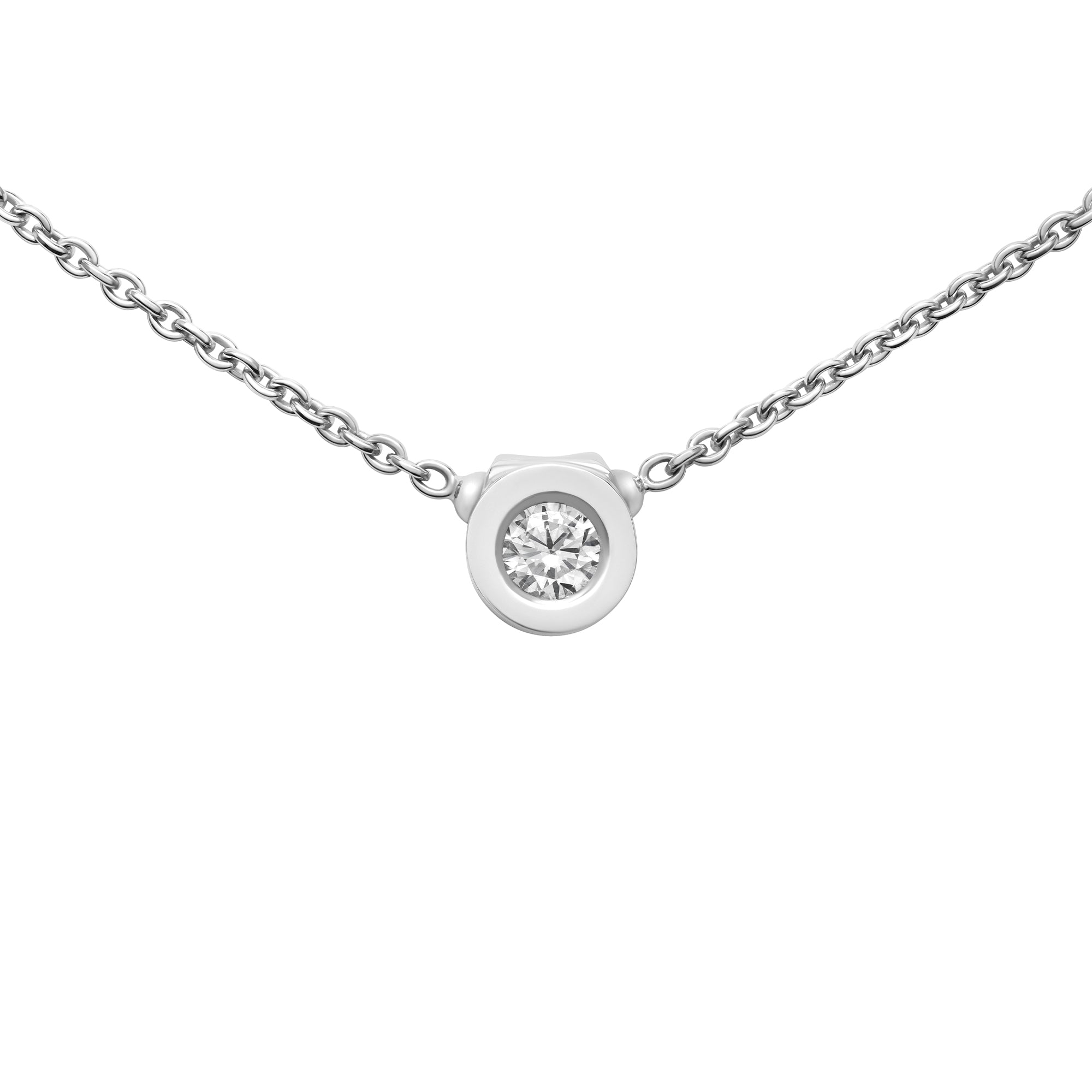 Pendentif Simplicité rond en or et diamant