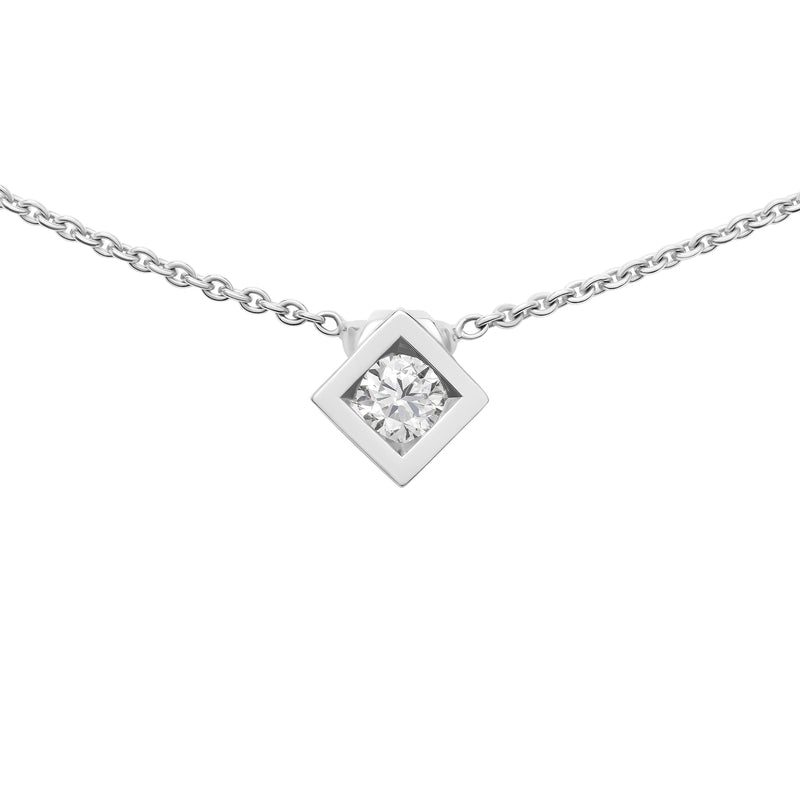 Simplicité diamond pendant in gold and diamond