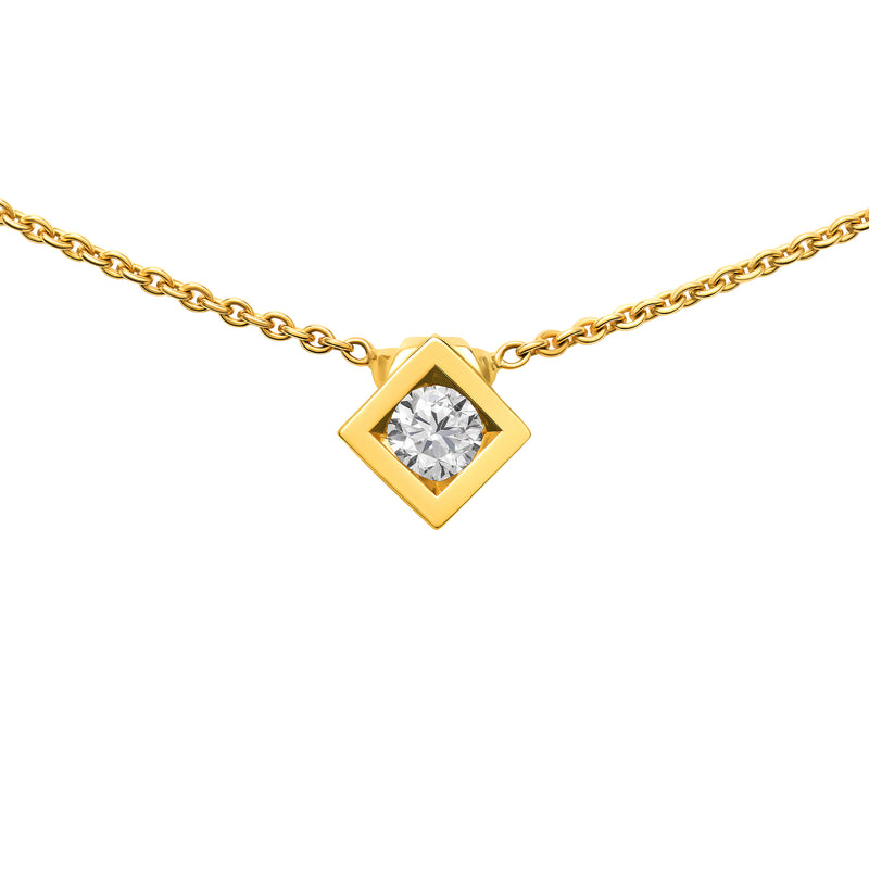 Simplicité diamond pendant in gold and diamond