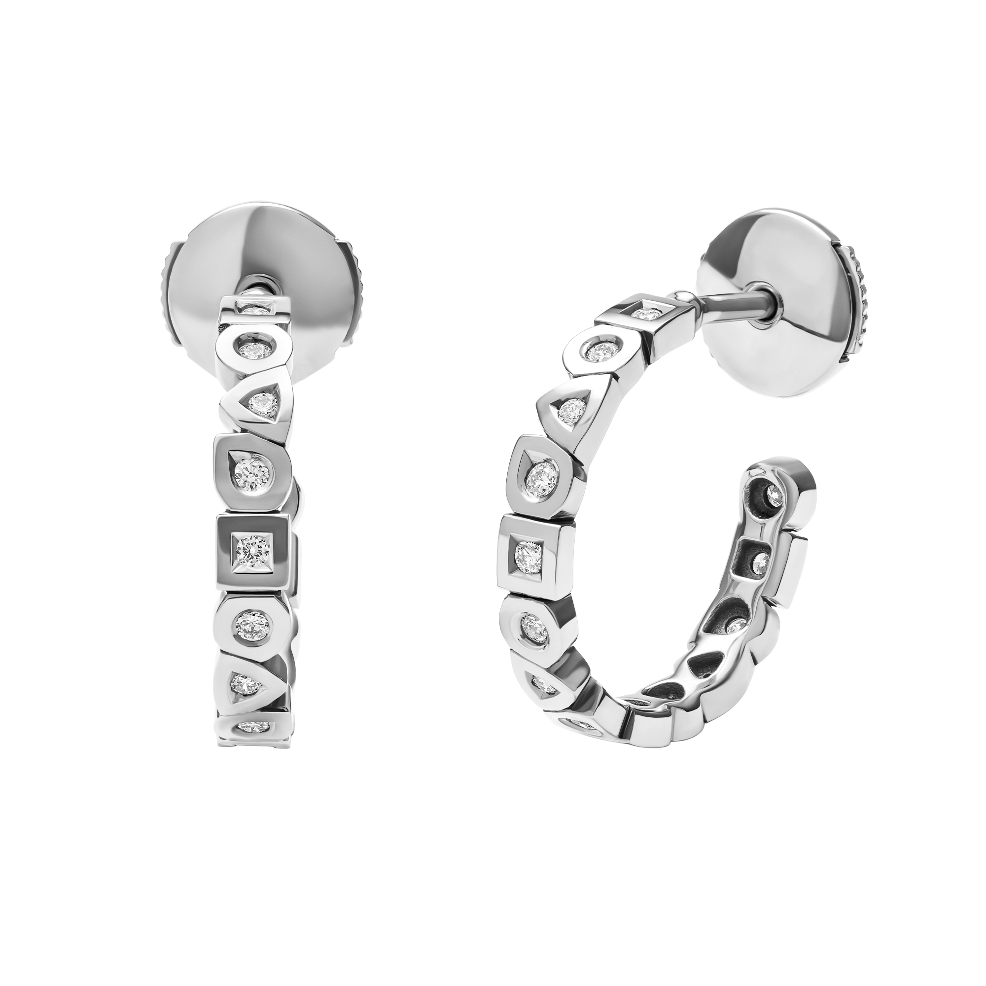 Boucles d'oreilles Alchimie Créoles en or et diamants XS