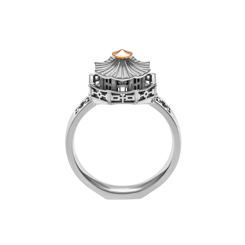 Bague architecture Pagode Chinoise Small en or
