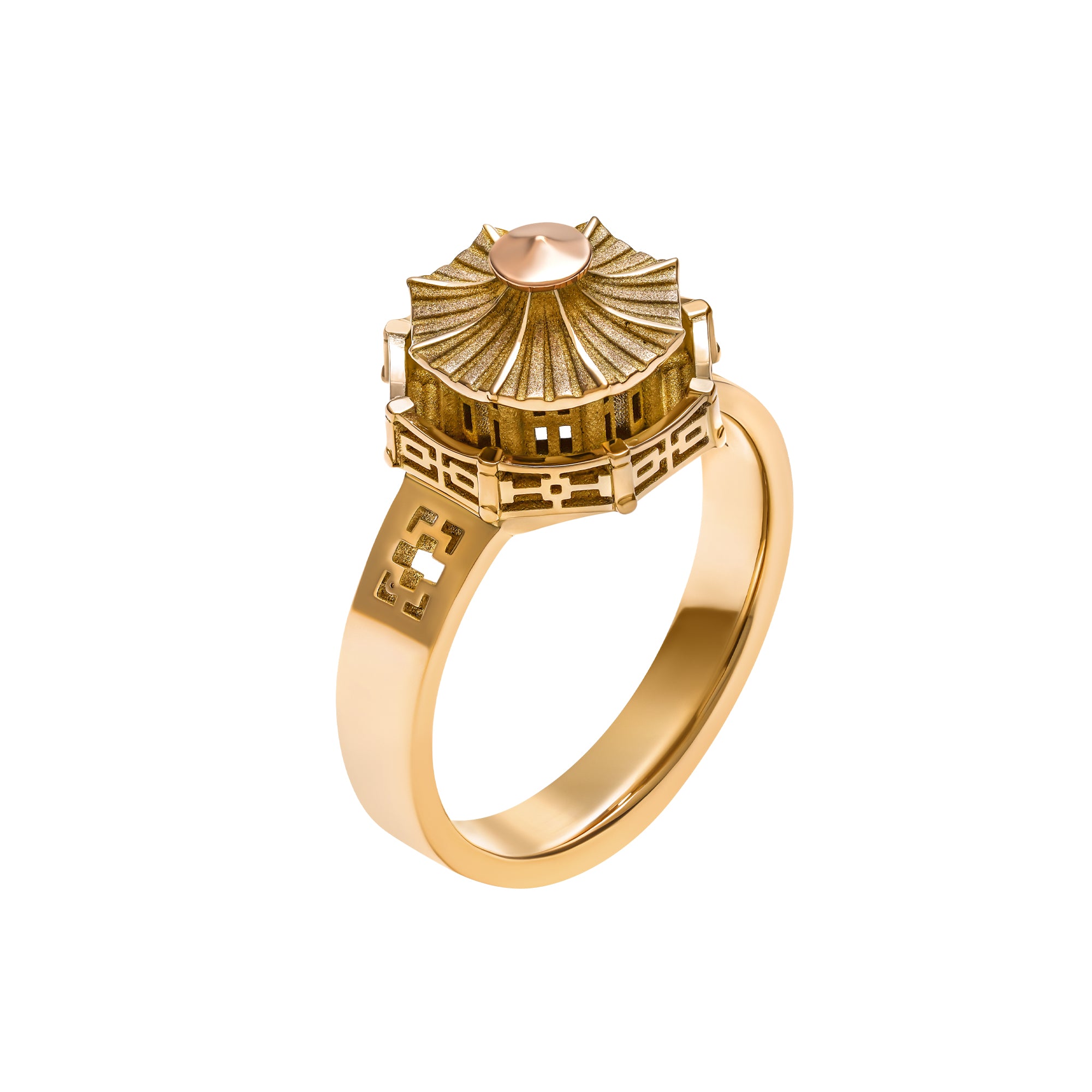 Bague architecture Pagode Chinoise Small en or