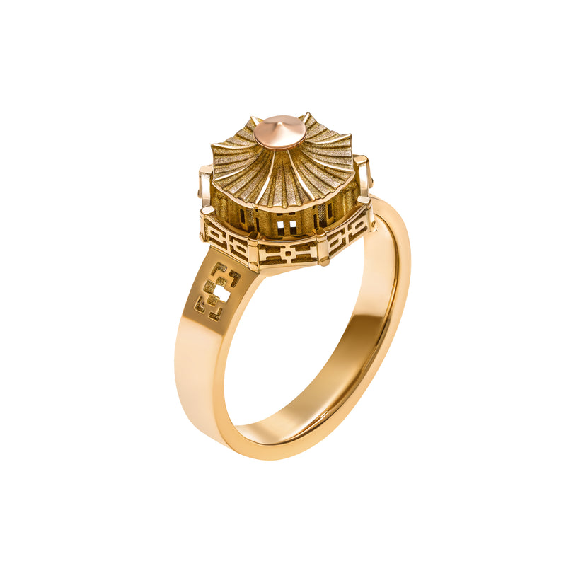 Bague architecture Pagode Chinoise Small en or