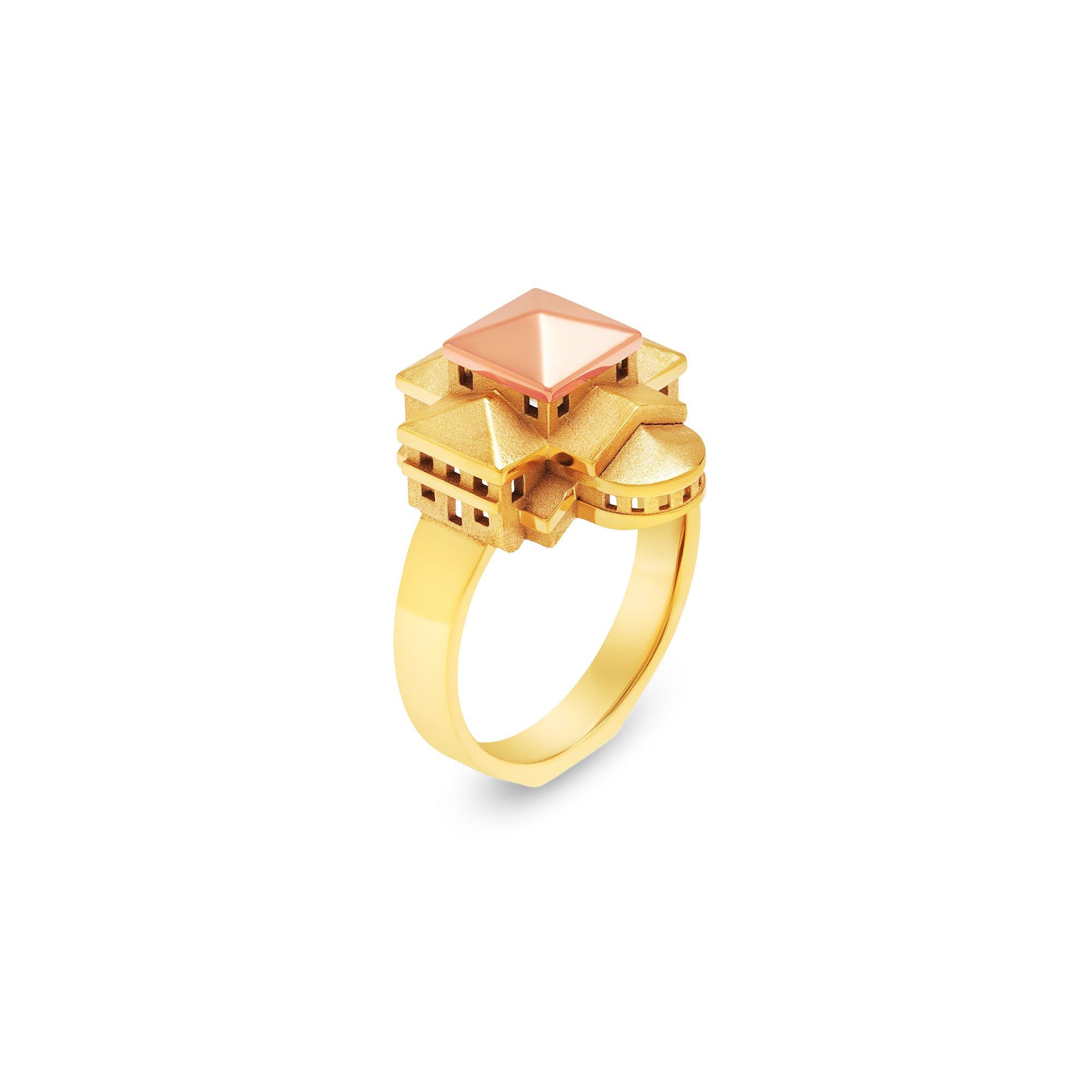 Architecture San Lillo ring in gold